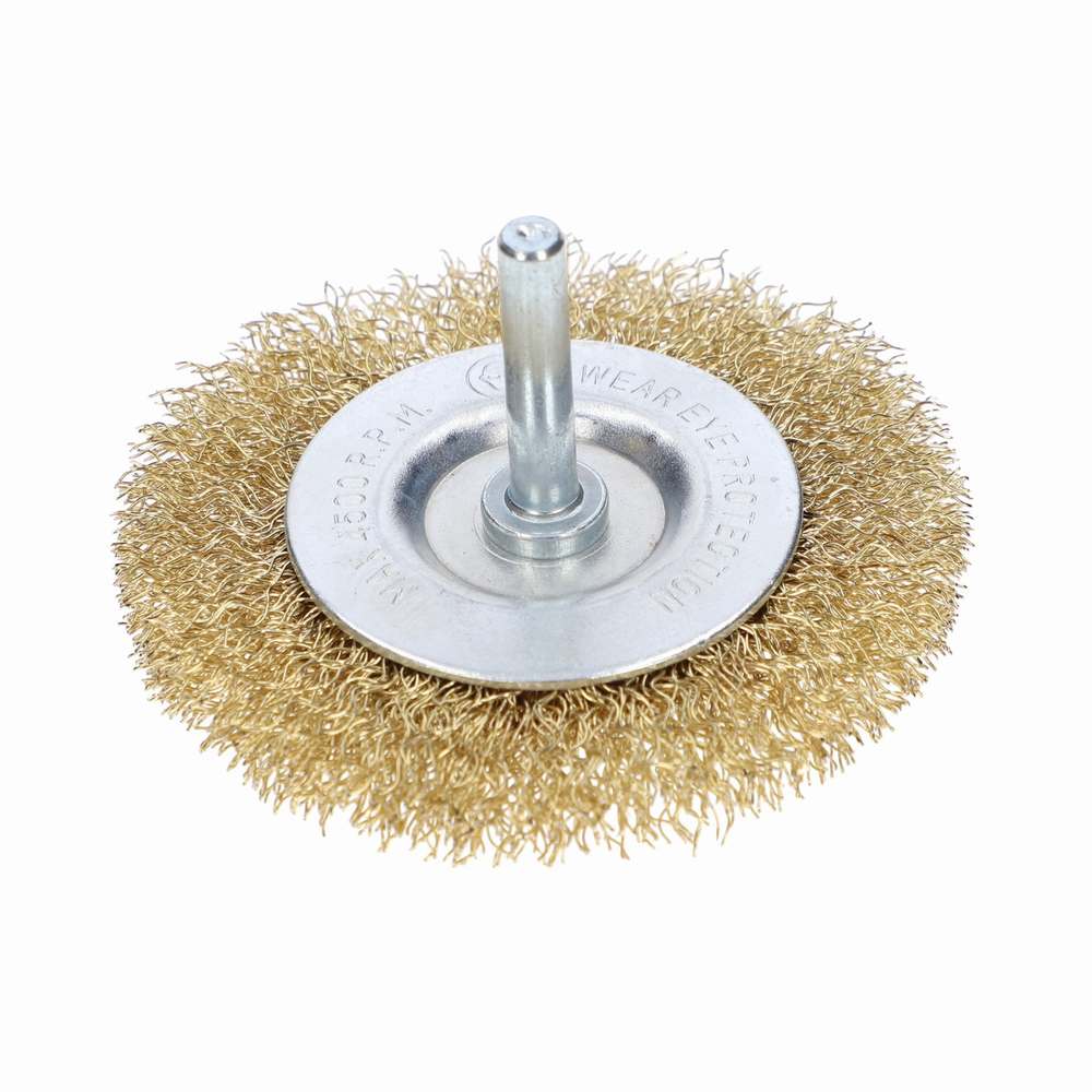ROTARY TOOL WIRE BRUSH - FLAT TYPE - 3IN/75MM DIAMETER - 6L0352