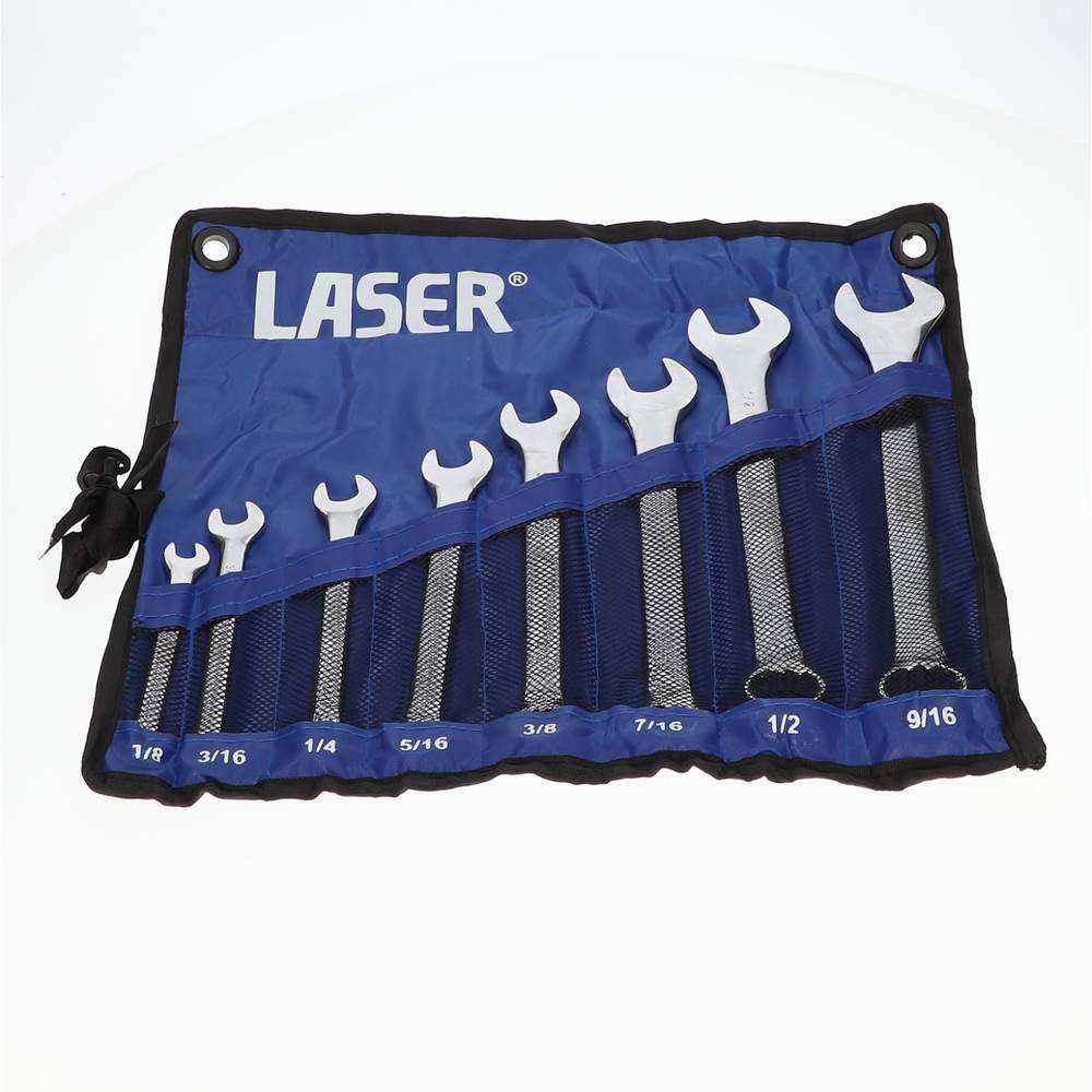 WHITWORTH COMBINATION SPANNER SET 1/8-9/16 (8 PIECES) - 6L4446