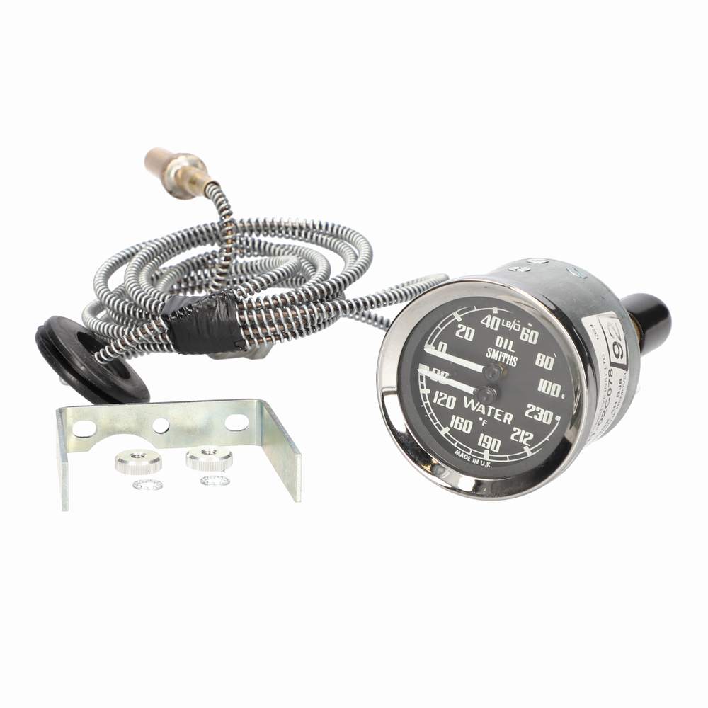 OIL & WATER DUAL GAUGE - LBS/DEGREES F - BHA4433
