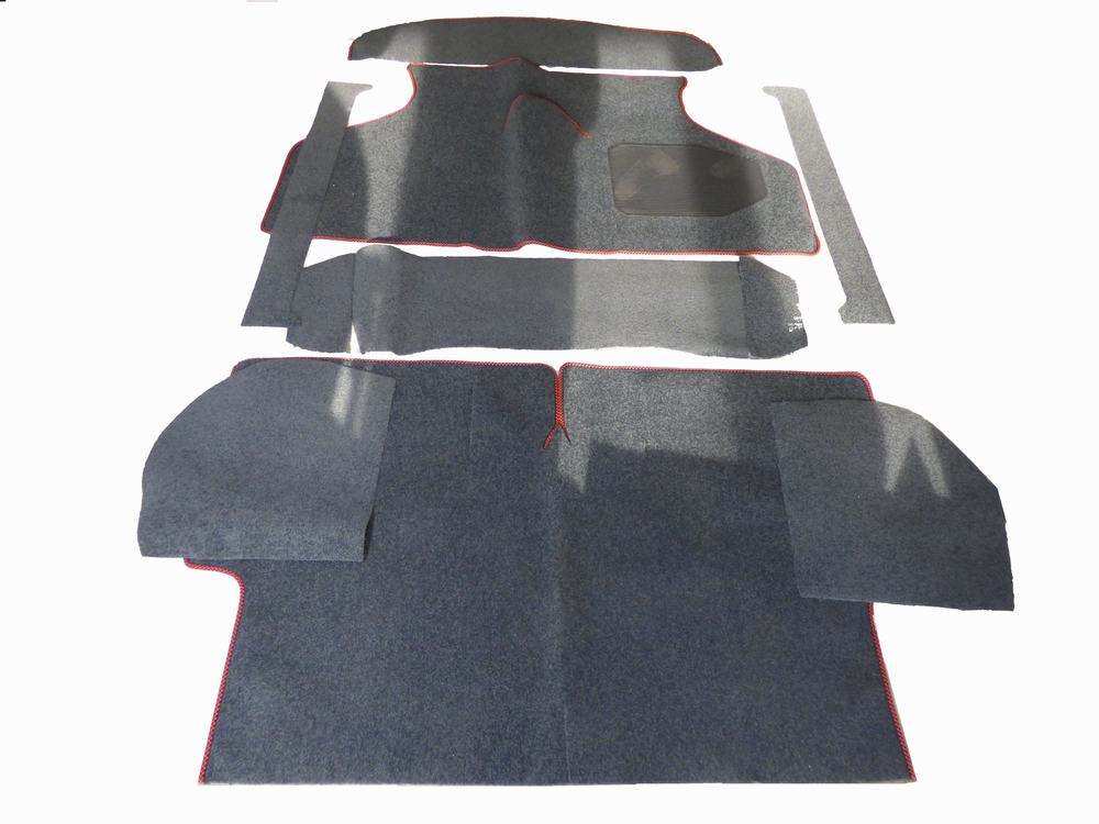 Carpet set STD 10 set dlx red black edge