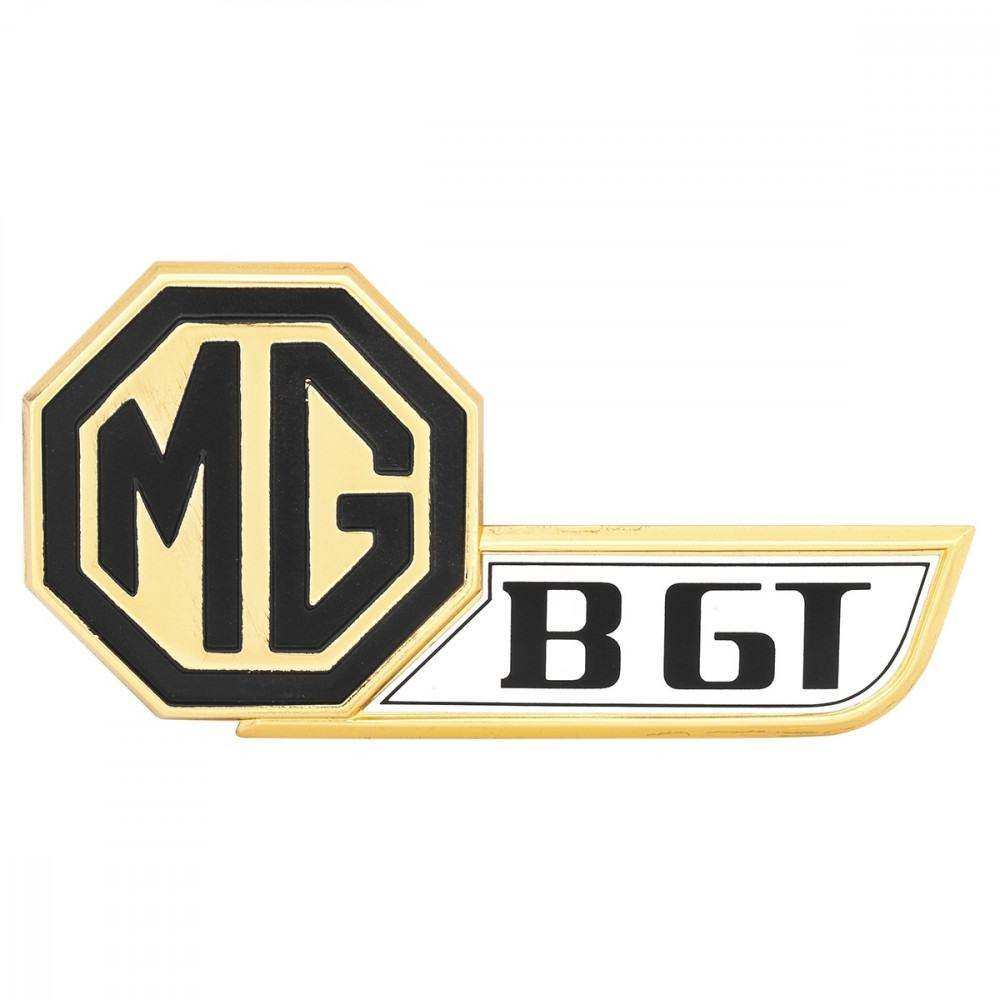 Tailgate boot badge (black/gold) MGB
