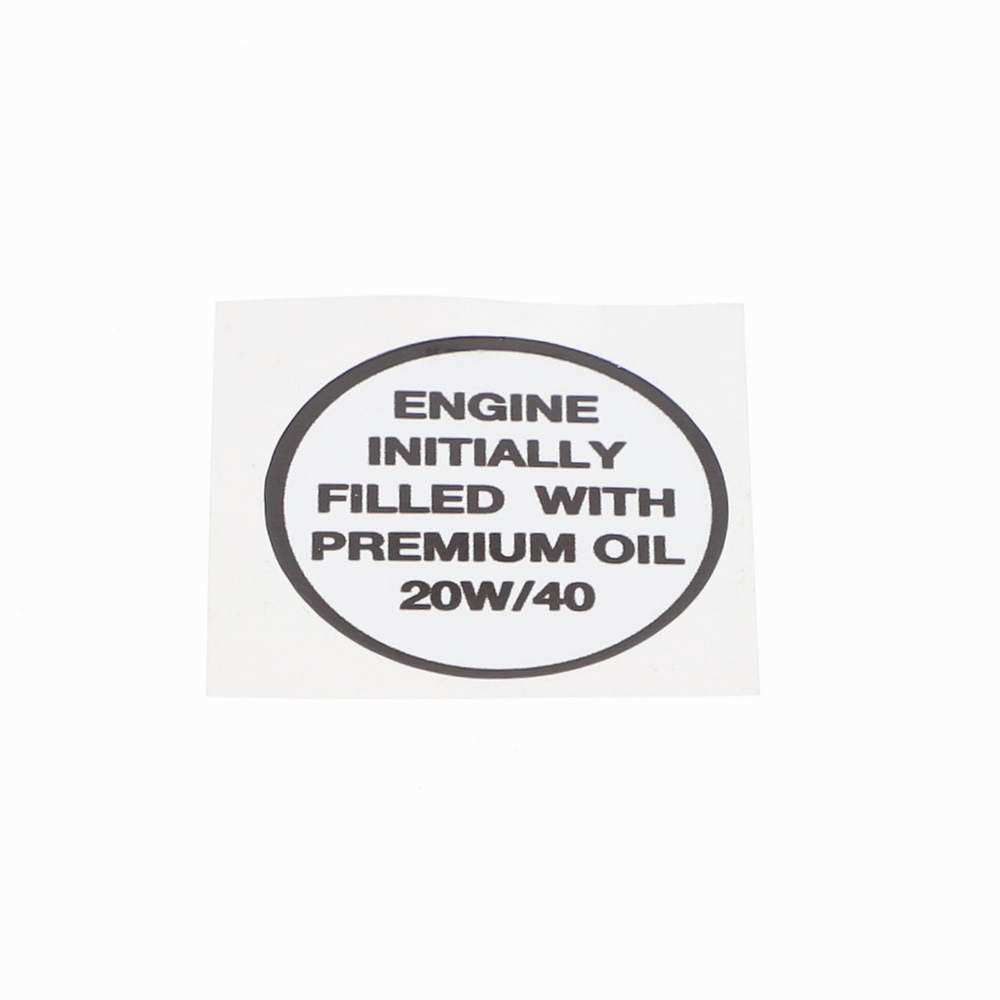 Label engine oil 20w/40