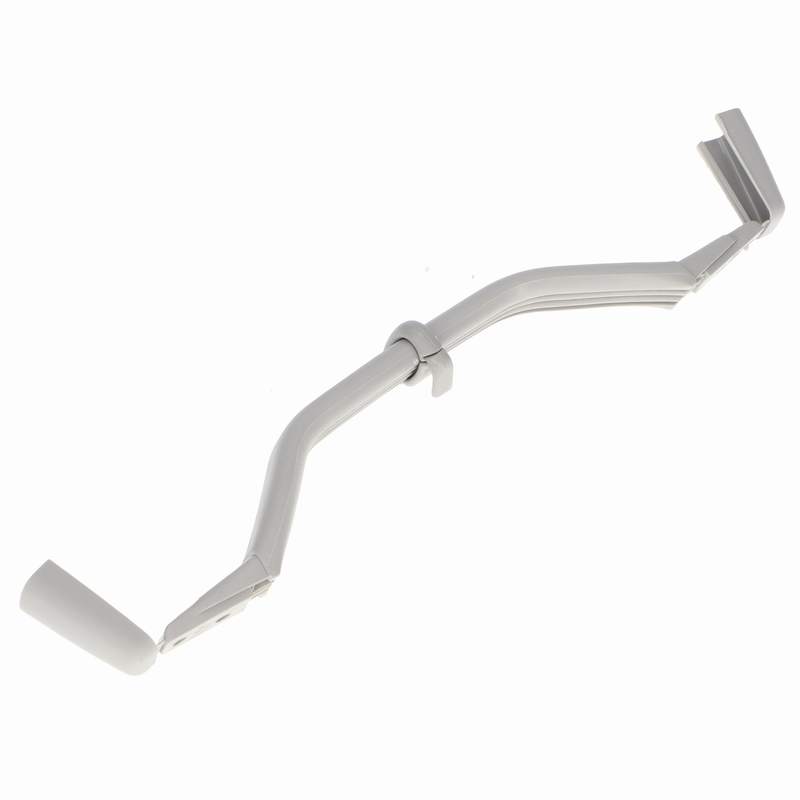 Handle assembly – roof trim grab – Clear Grey, with coat hook