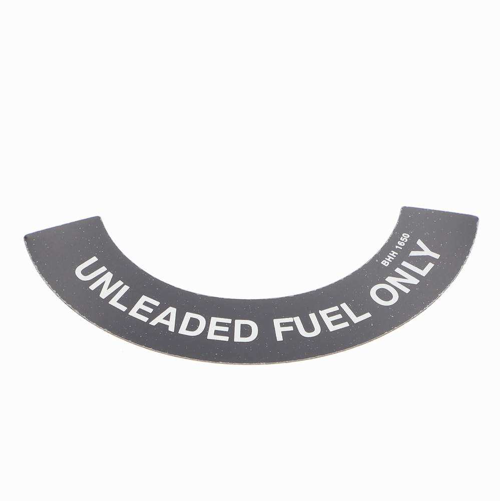 Label unleaded fuel