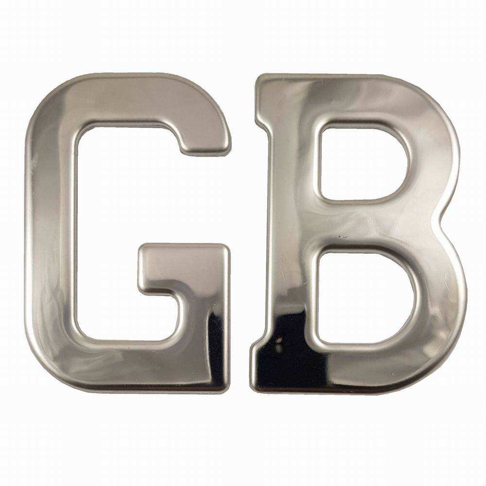 Badge g.b.letters (polished ss)