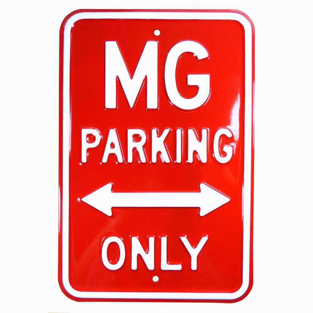 Sign MG parking large red