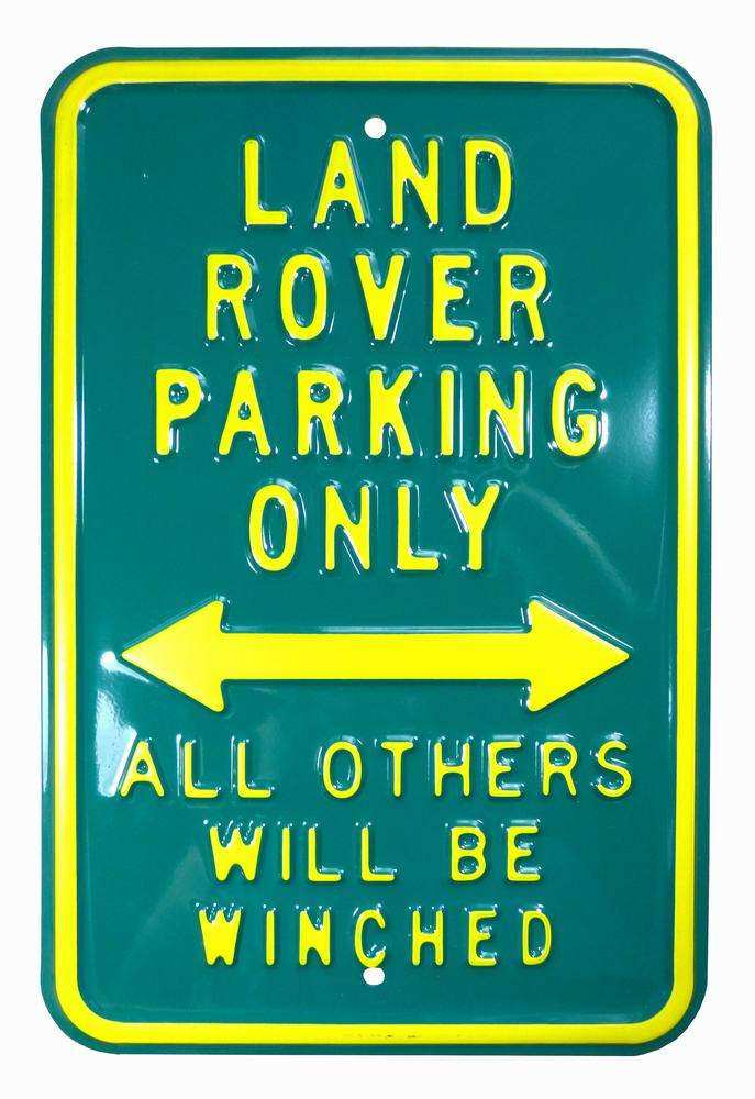 Sign Land Rover parking