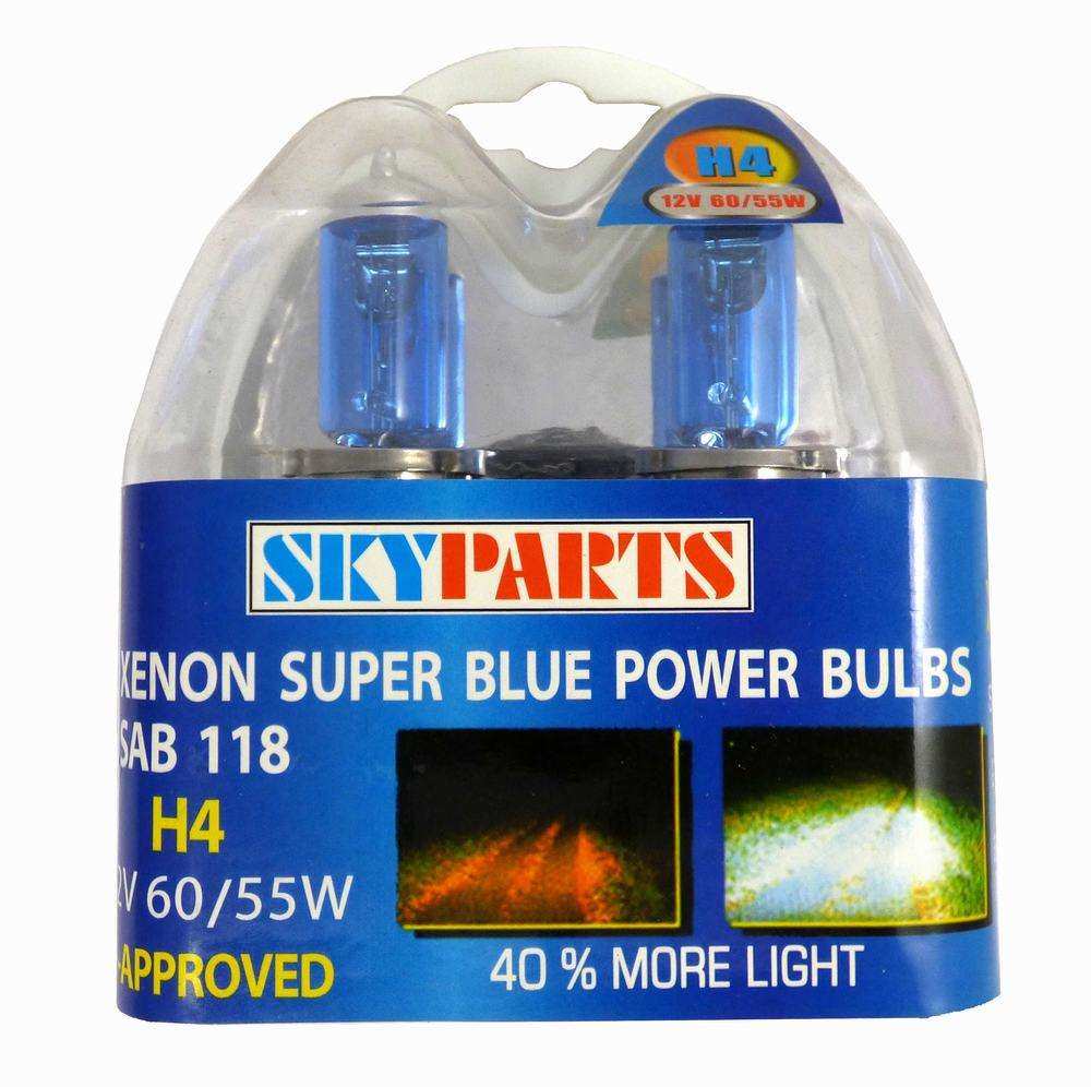 Headlamp bulb blue h4 xeon (pr)
