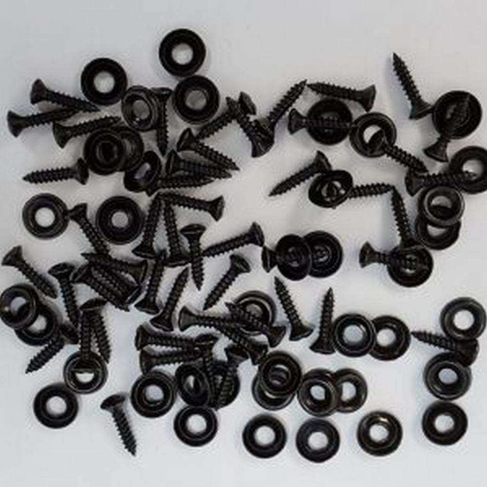 Screw kit trim rds (black)