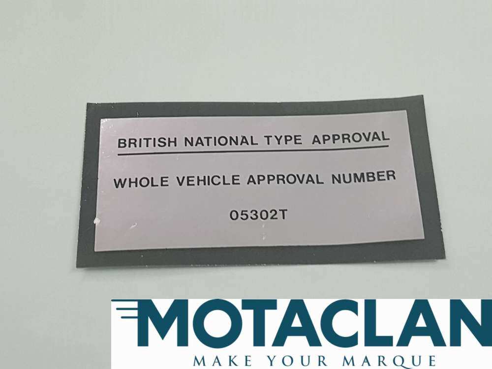 Decal type approval - TVR_025U_145A