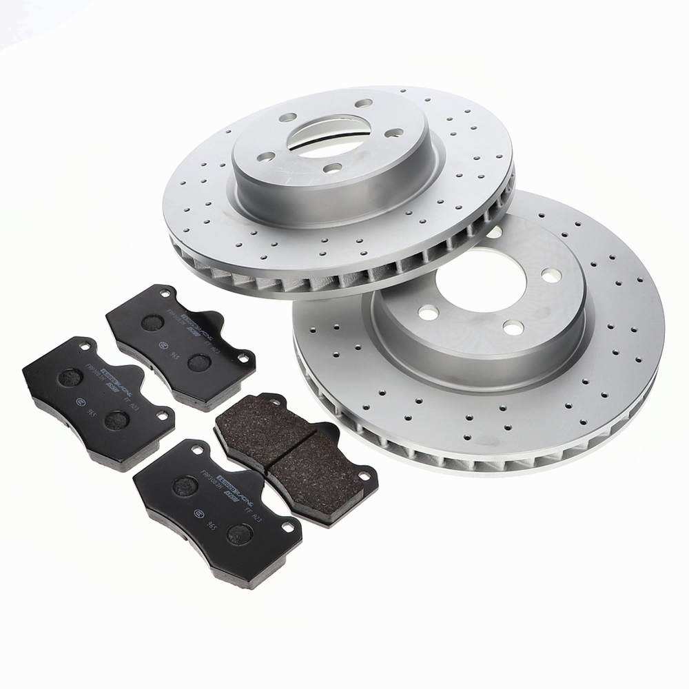 Brake Disc & Pad Kit Front Performance Late Cerbera/Tuscan/Tamora/T350 - TVR_J0757_PERFFR_KIT