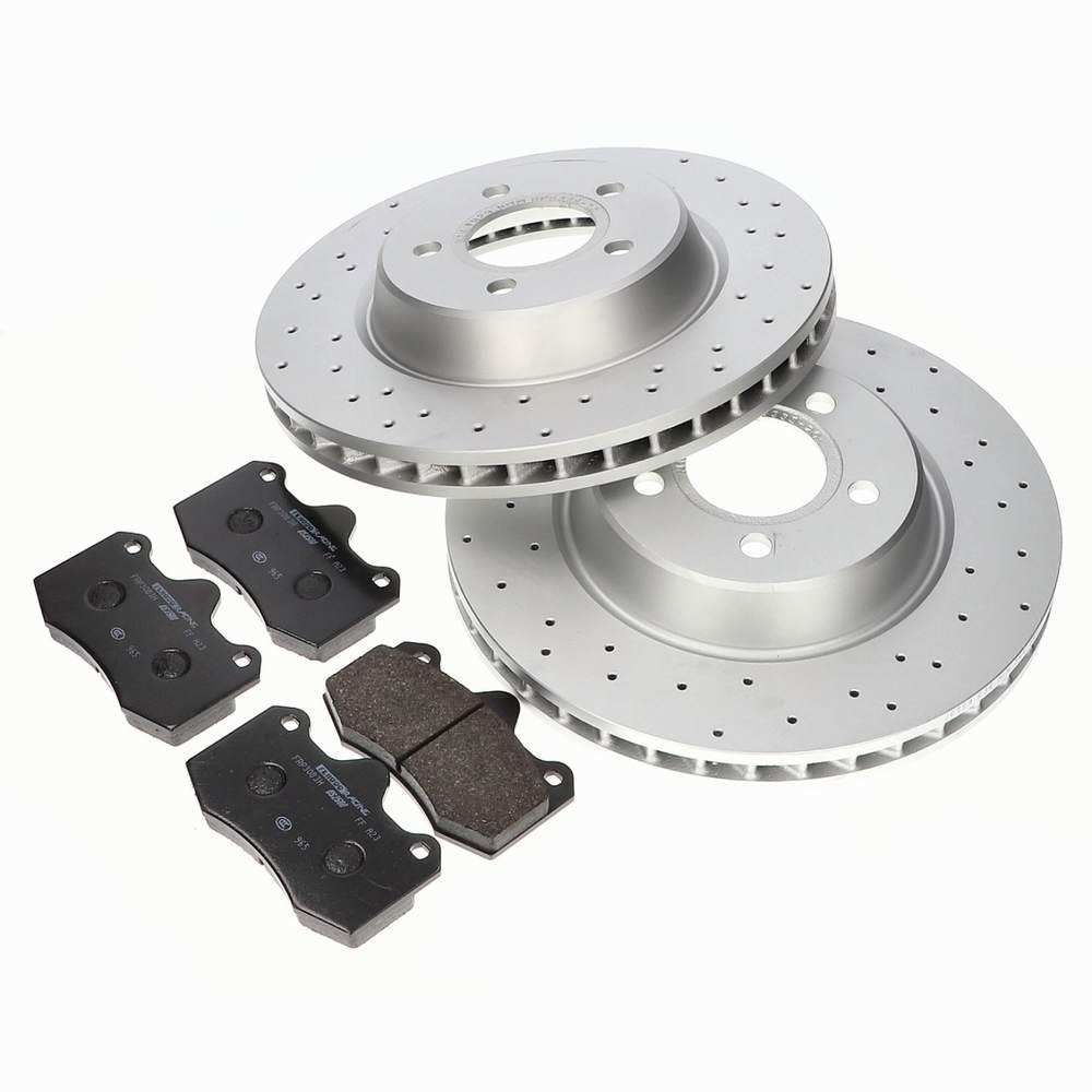Brake Disc & Pad Kit Front Performance Red Rose Cerbera/Tuscan/T350/Sagaris - TVR_J0759_PERFFR_KIT