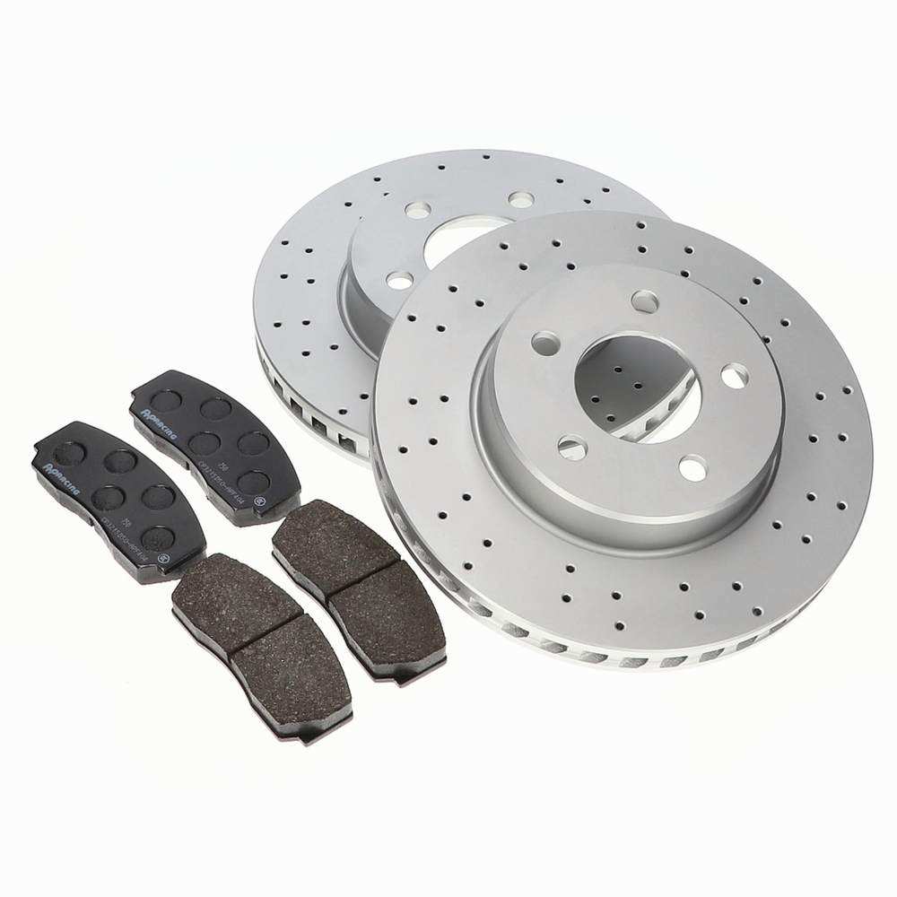 Brake Disc & Pad Kit Front Performance Early Cerbera/Tuscan - TVR_J7000_PERFFR_KIT
