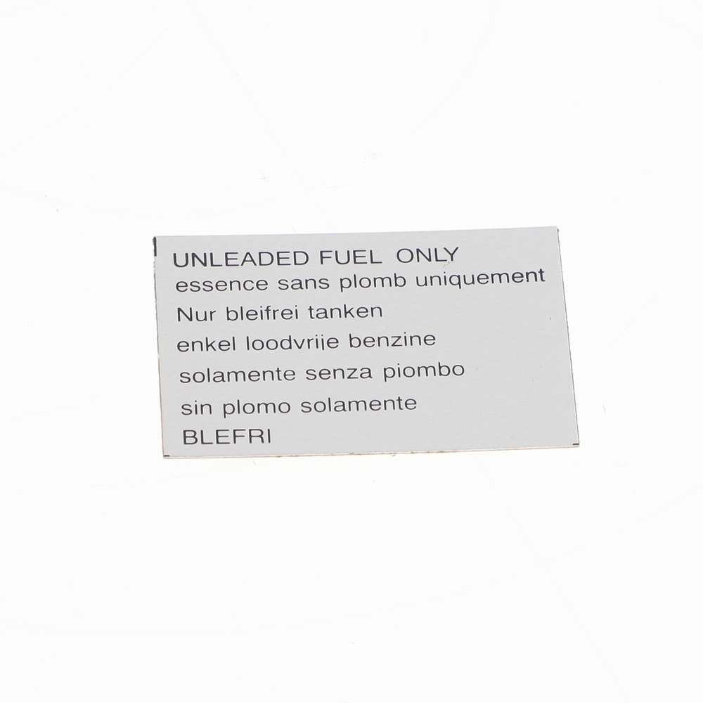 Decal Unleaded fuel - TVR_S29L_10035